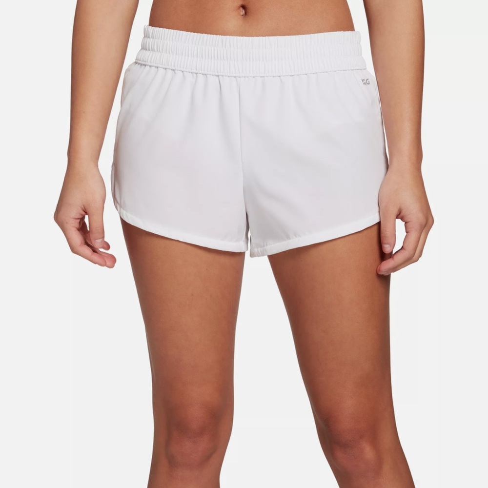 DSG Mid Rise Run Stride Shorts 3” Inseam Pure White Women’s Size 2XL Athletic